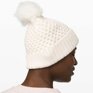 Lululemon Pom to Play Beanie in color Angel Wing.